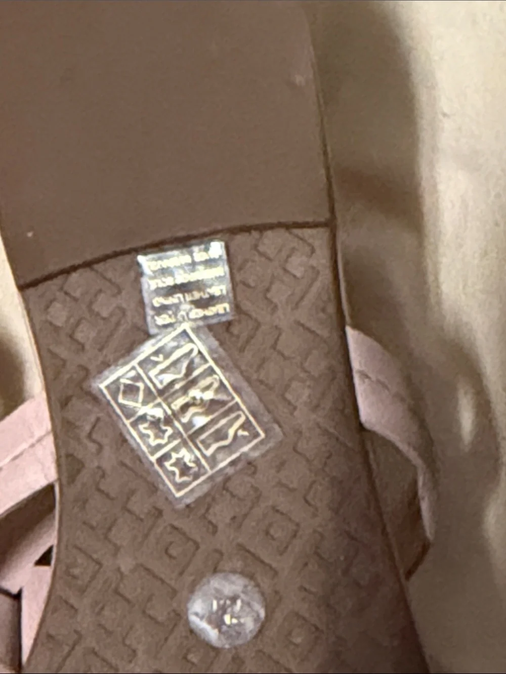 Tory Burch Shell Pink Miller Studded Leather Thong Sandal